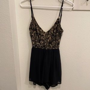 Black lace romper